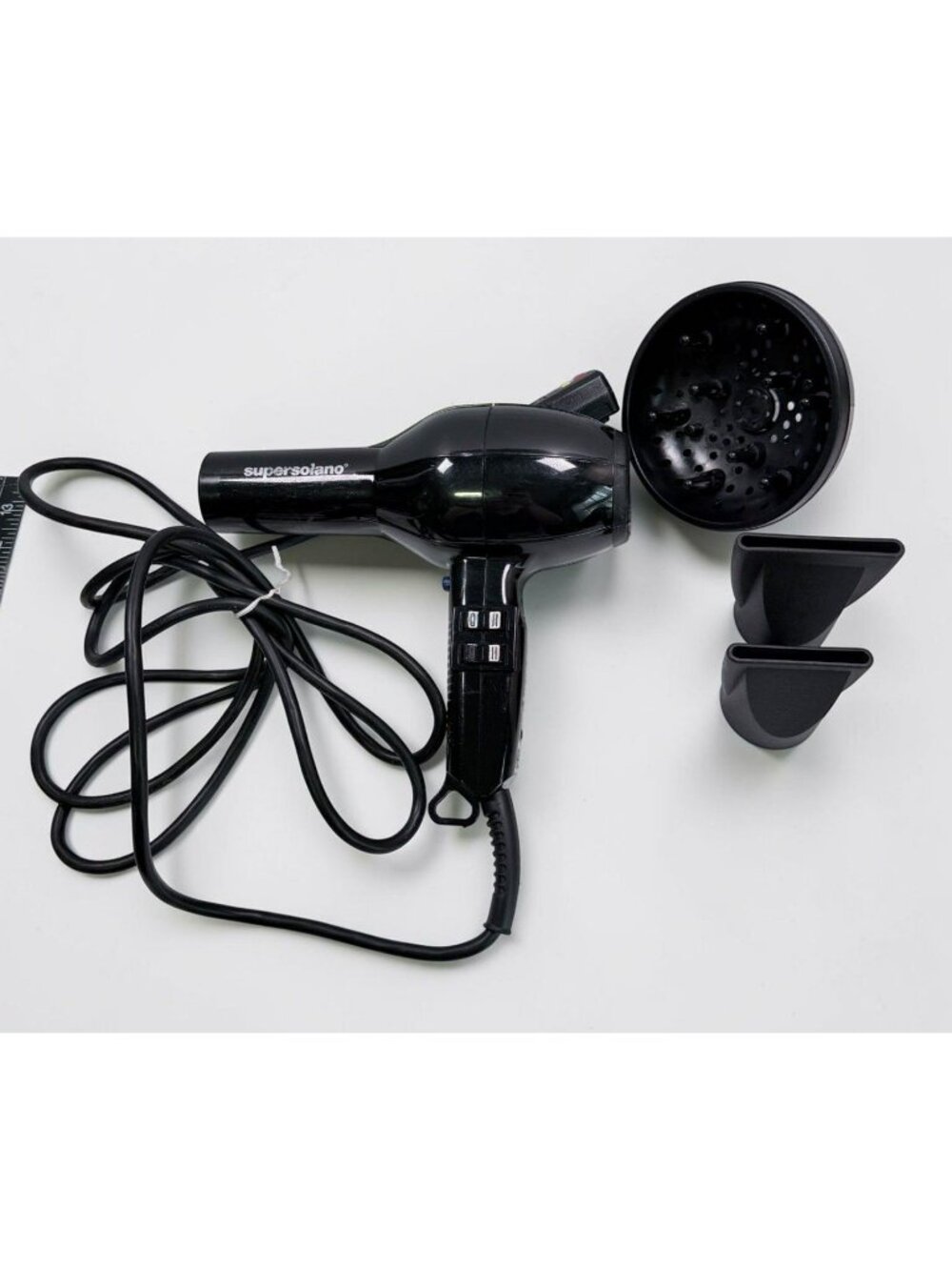 Solano Professional Hair Dryer SuperSolano Model 201232BLK Diffuser Concentrator